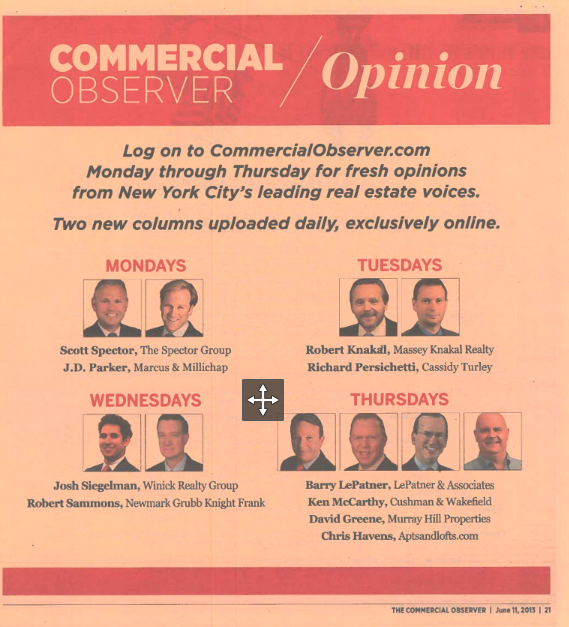 Commercial Observer Opinion Jan 2013
