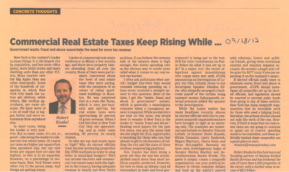 Commercial Real Estate Taxes Keep Rising While