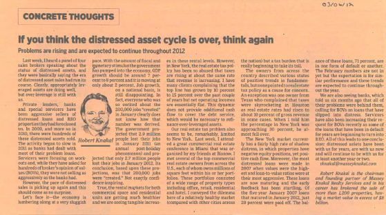 If you think the distressed asset cycle is over think again