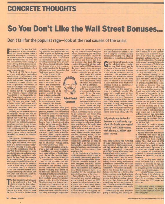 So You Dont like the Wall Street Bonuses