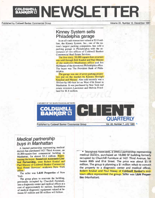 coldwell banker newsletter dec 1987