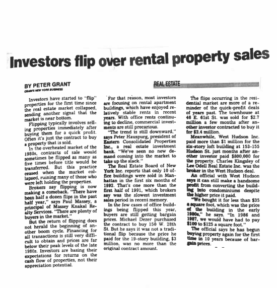 crains investors flip over rental property sales