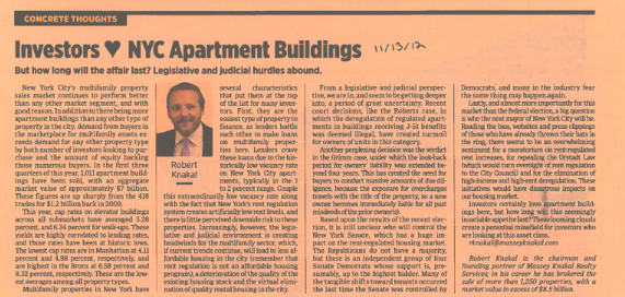 investors love NYC apartment buildings
