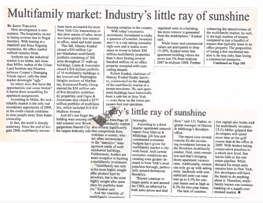 multifamily market industry little ray of sunshine