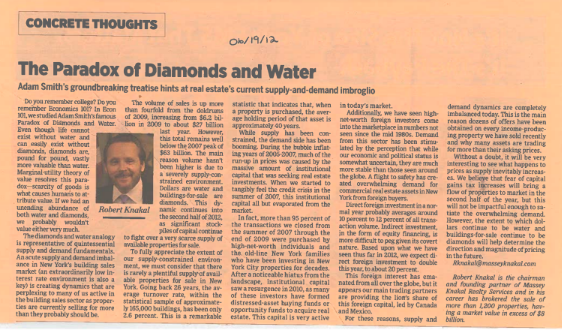 the paradox of diamonds and water