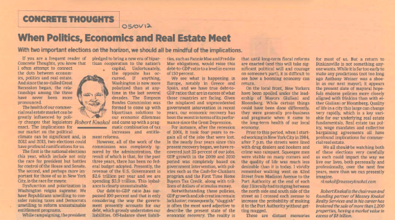 when politics economics and real estate meet