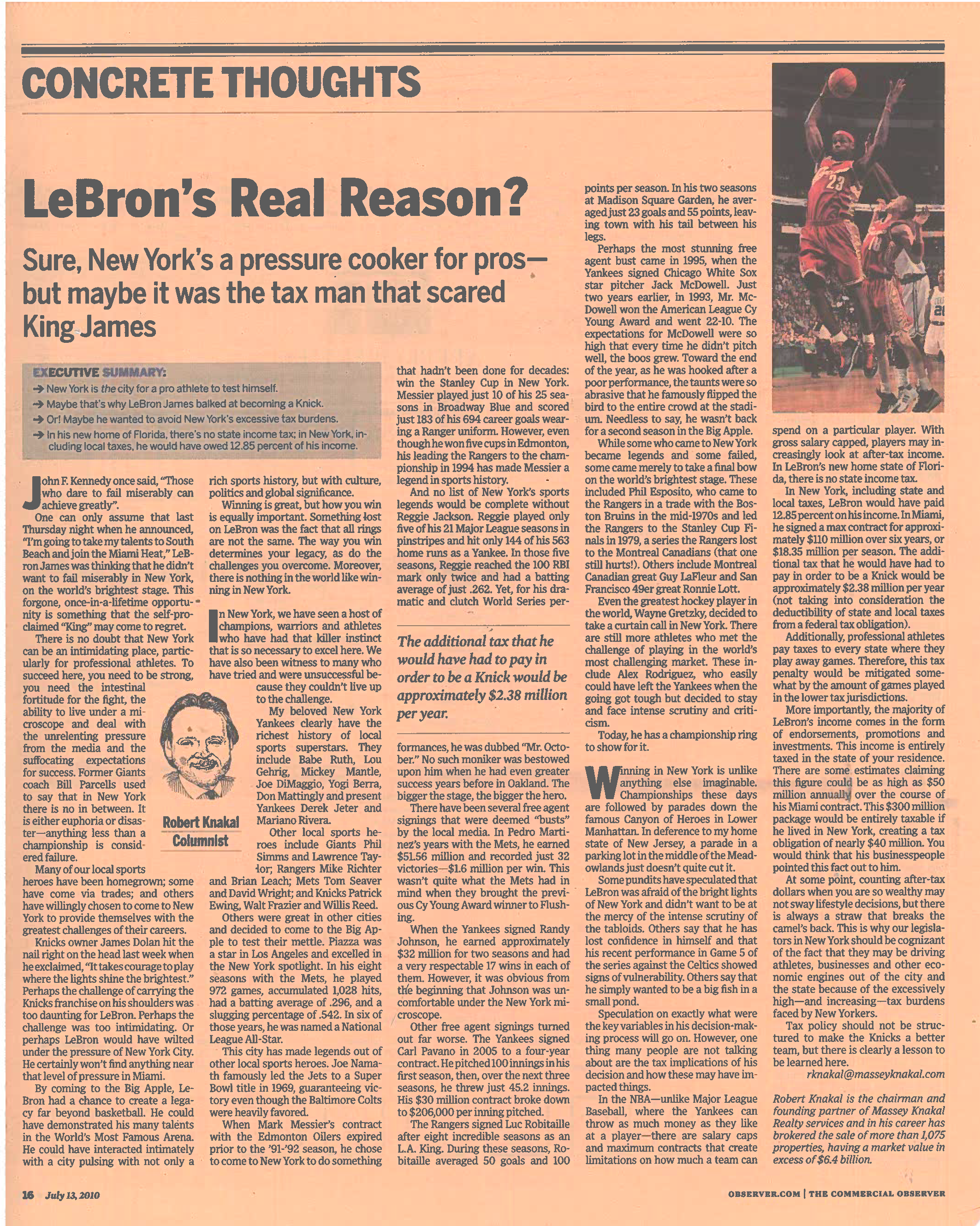 Concrete Thoughts - LeBron_s Real Reason - July 13 2010