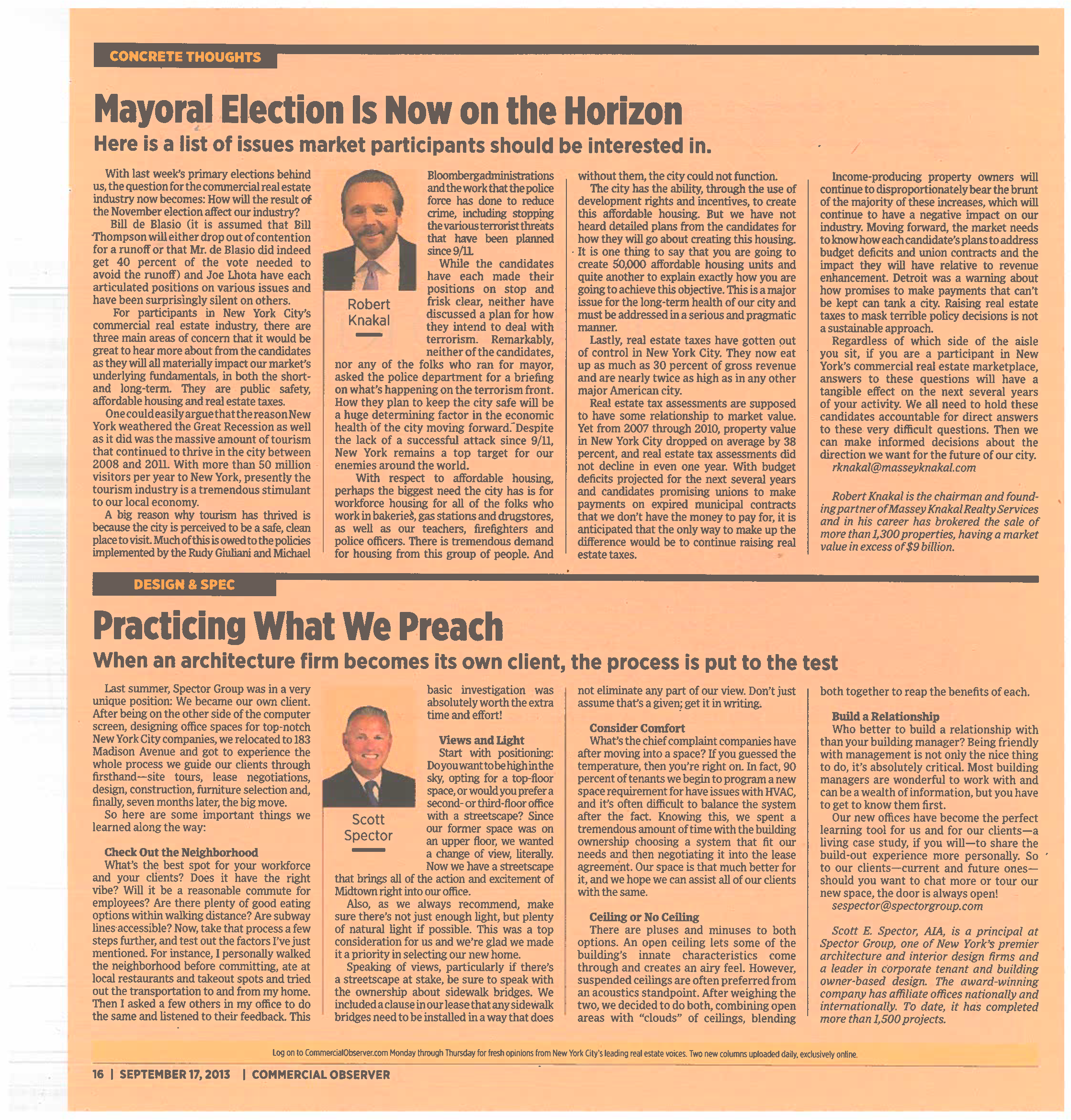 Concrete Thoughts - Mayoral Election Is Now on the Horizon - Sep 17 2013