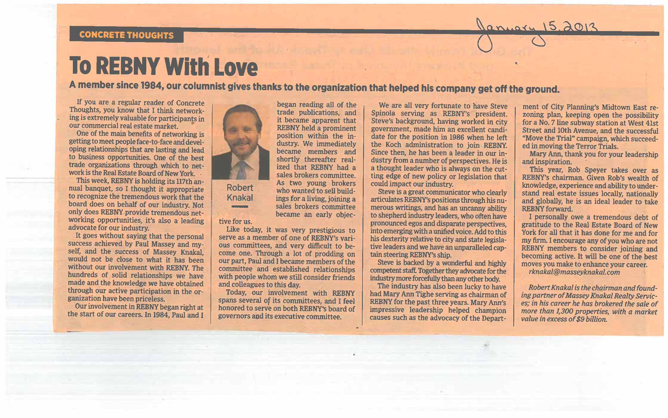 Concrete Thoughts - To REBNY With Love - Jan 15 2013