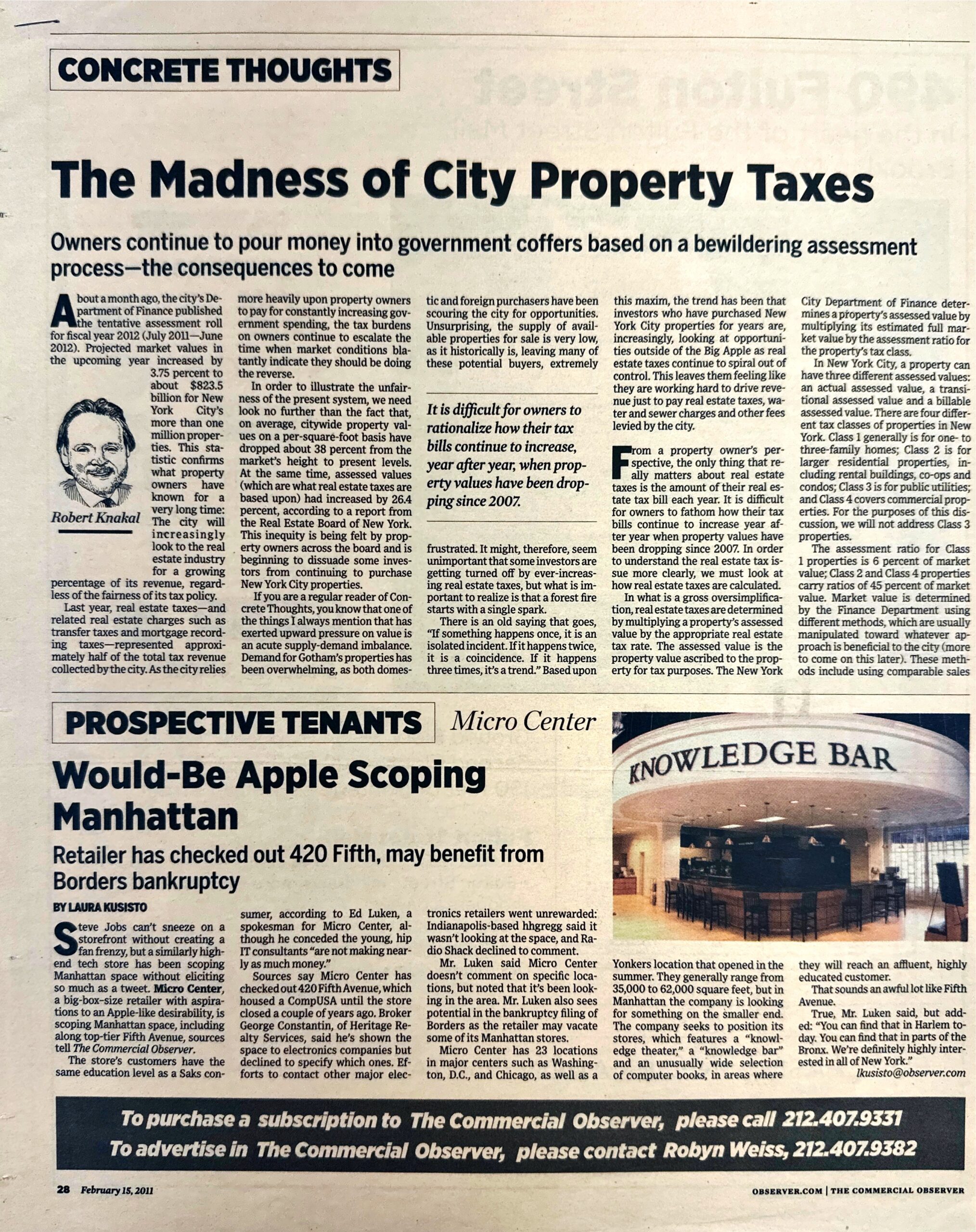 2-15 Concrete Thoughts - The Madness of City Property Taxes - Feb 15 2011