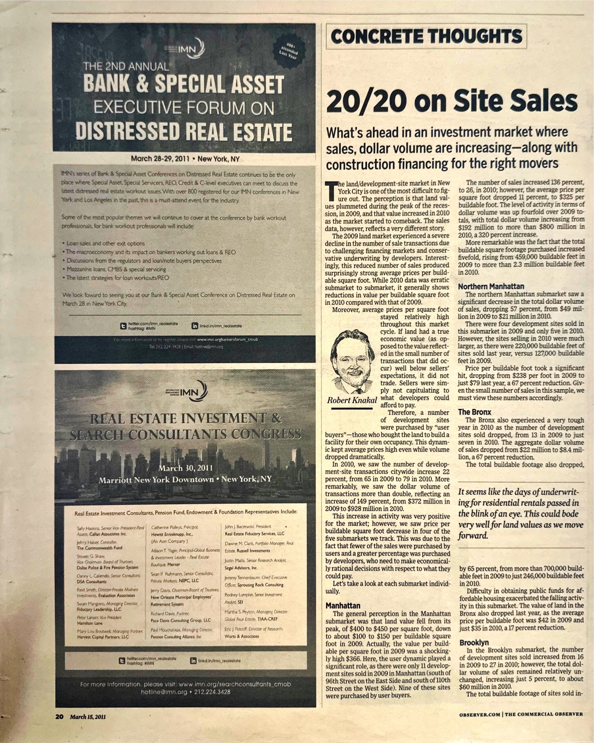 3-15 Concrete Thoughts - 2020 on Site Sales - March 15 2011