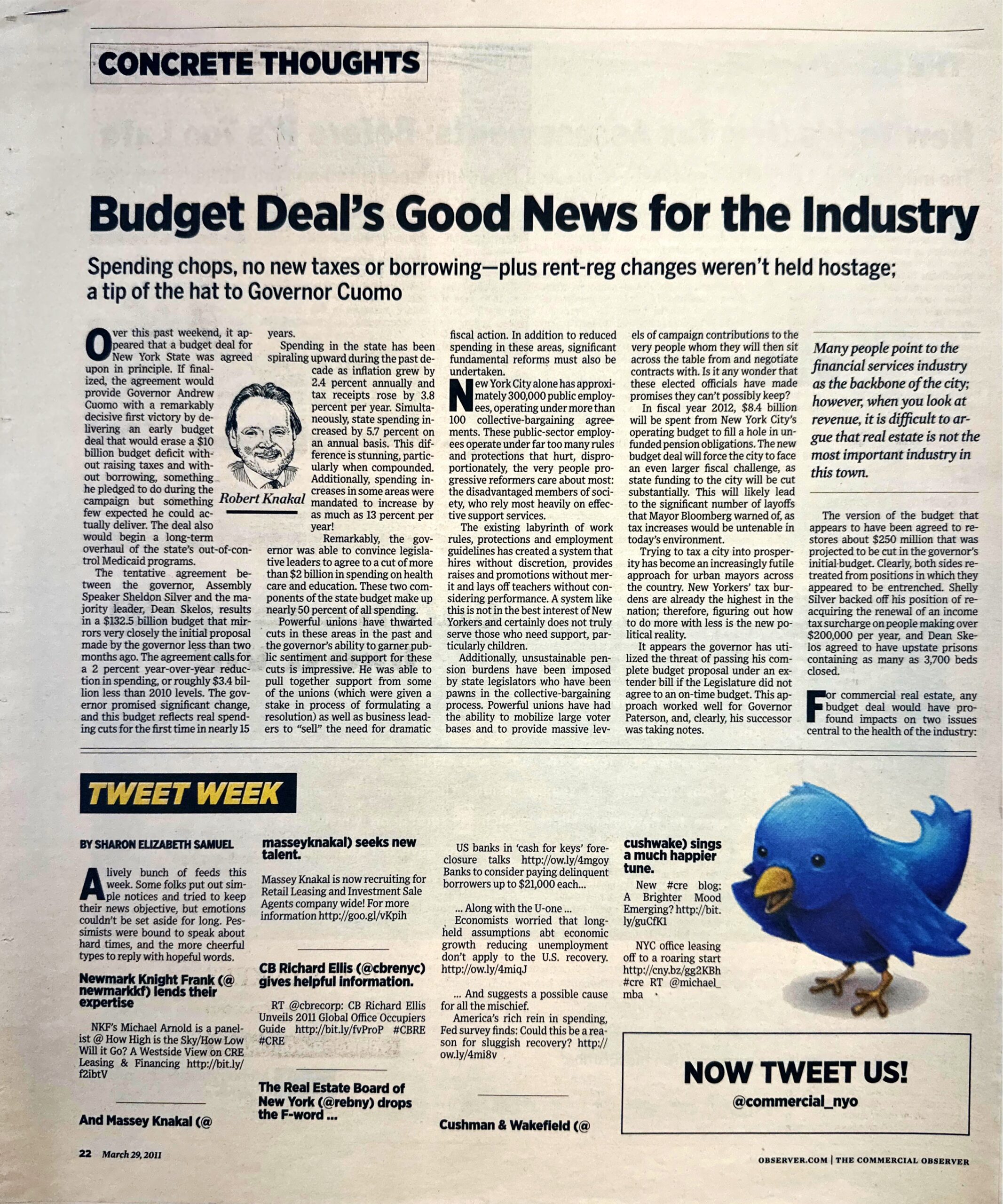 3-29 Concrete Thoughts - Budget Deal’s Good News for the Industry - March 29 2011