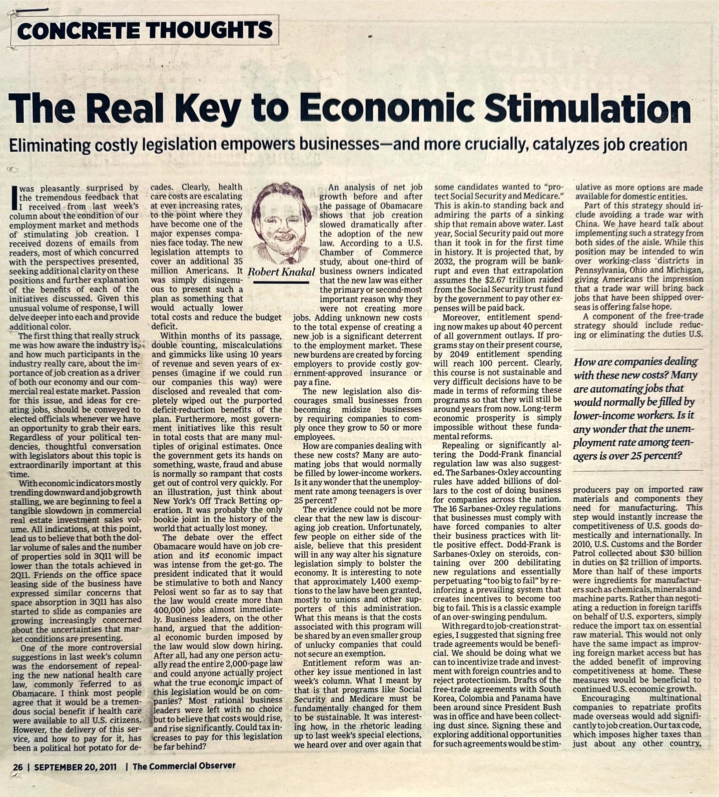 9-20 The Real Key to Economic Stimulation