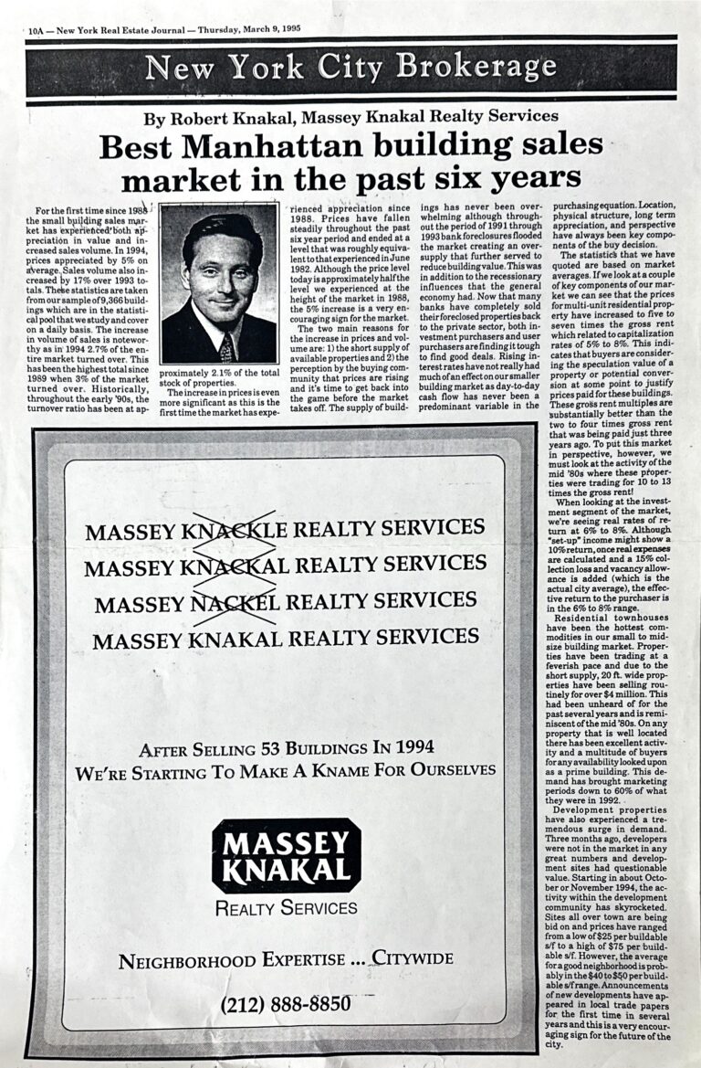 Knakal Spelling Ad March 9 1995