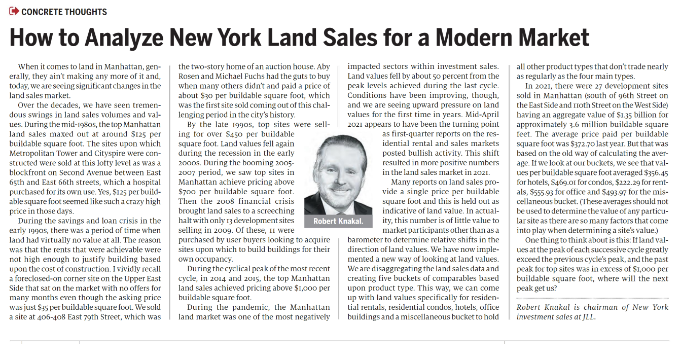How to Analyze New York Land Sales for a Modern Market - March 15,2022