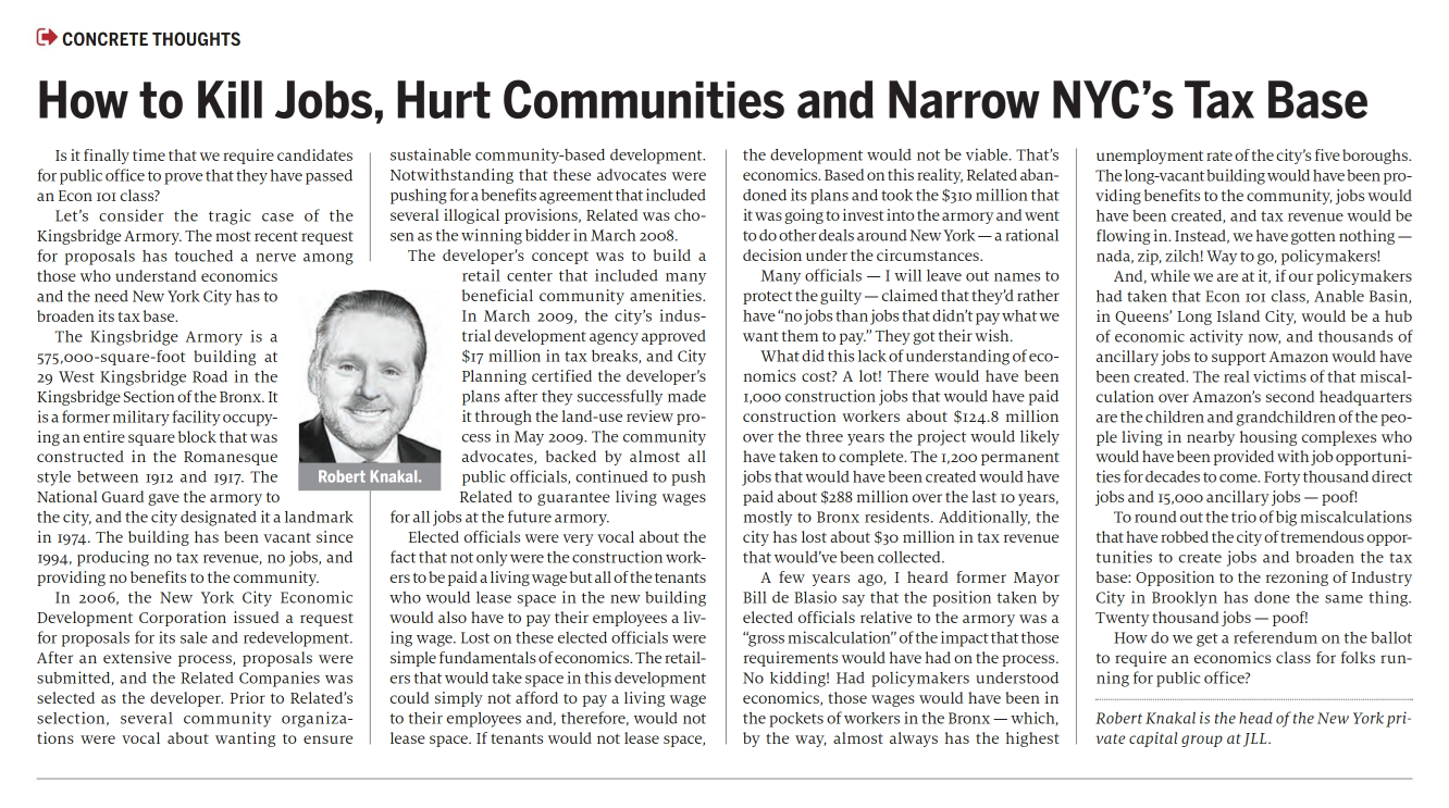 How to Kill Jobs, Hurt Communities and Narrow NYC_s Tax Base - October 10,2023