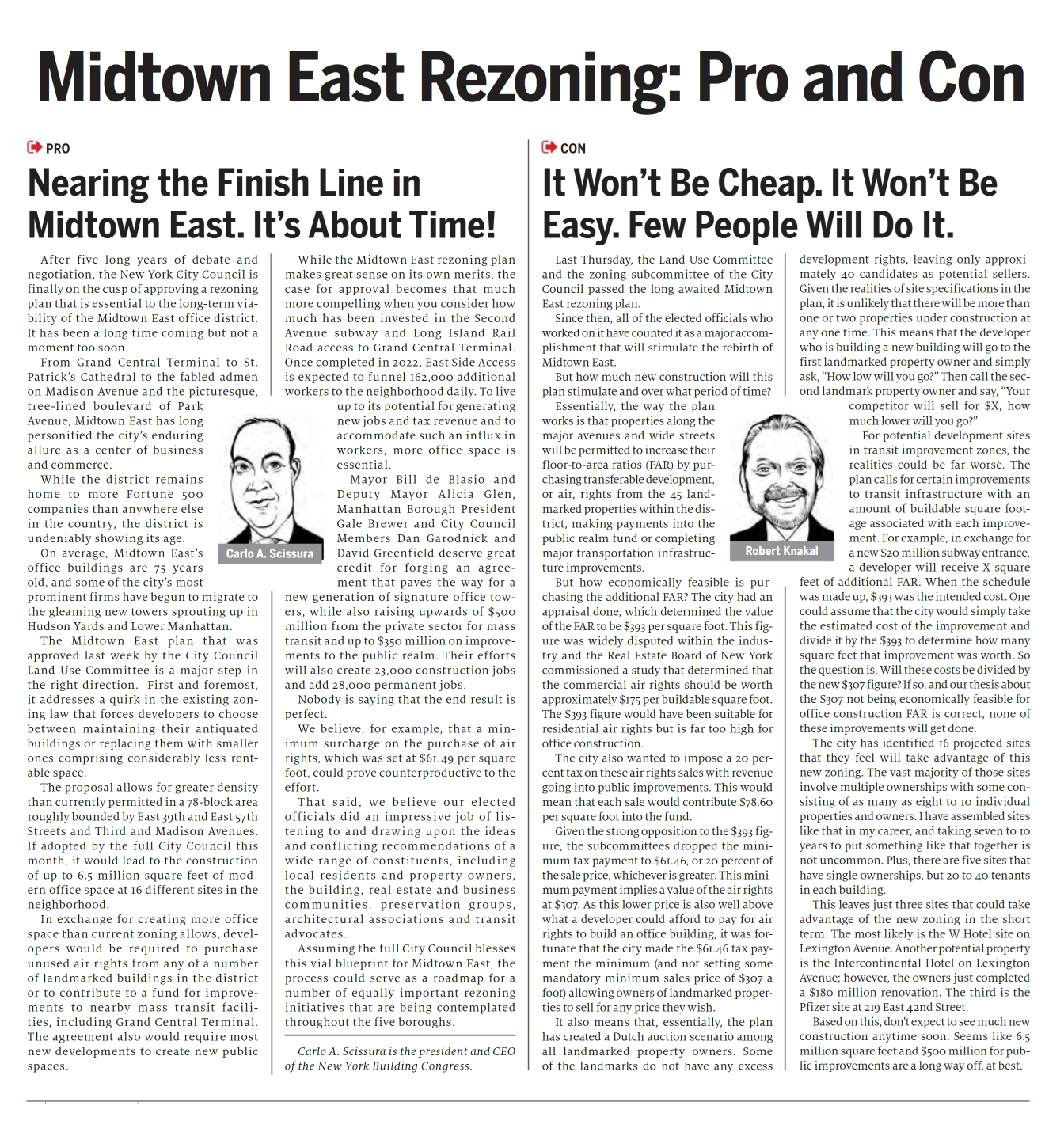 Midtown East Rezoning Pro and Con - August 2,2017