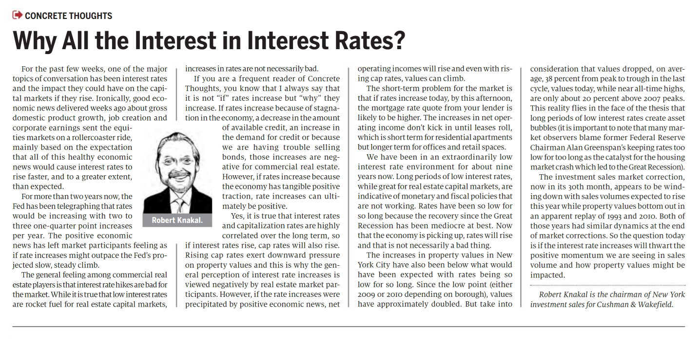 Why All the Interest in Interest Rates - March 7,2018