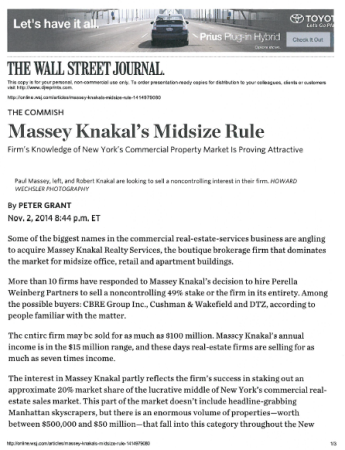 Wall Street Journal November 2014