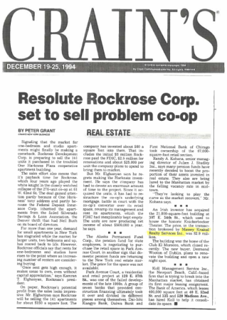 crains resolute rockrose corp set to sell problem coop