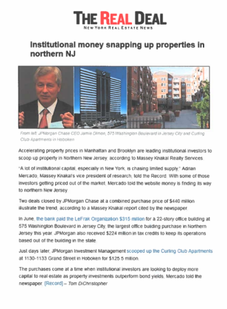 institutional money snapping up properties in northern NJ