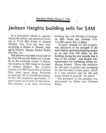 jackson heights building sells for 4 million