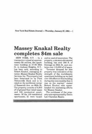 massey knakal completes 4m sale