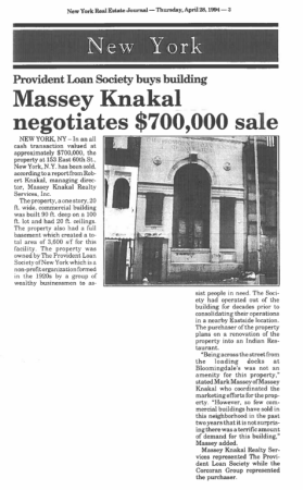 massey knakal negotiates 700000 sale provident loan society