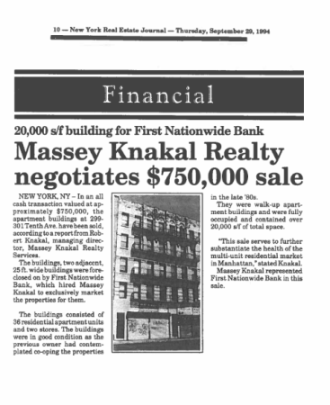 massey knakal negotiates 750000 sale first nationwide bank