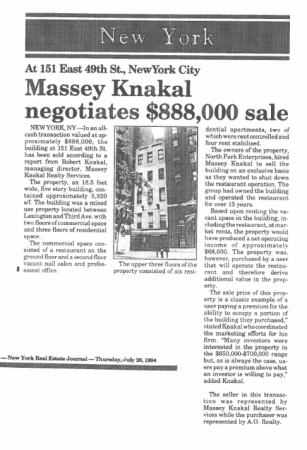 massey knakal negotiates 888000 sale