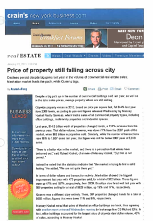 price of property still falling across city