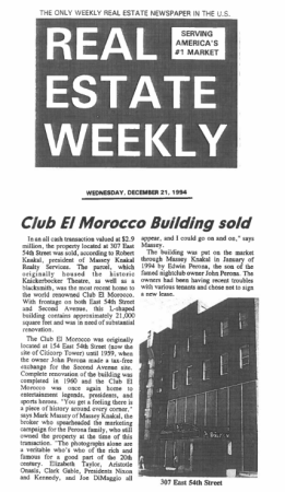 real estate weekly club el morocco building sold