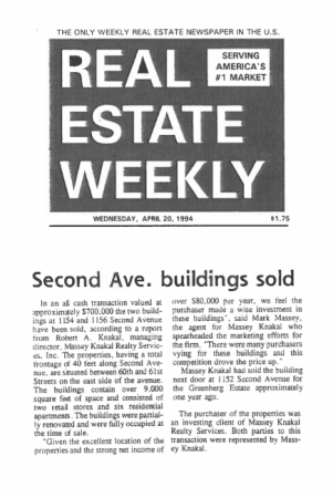 second ave buildings sold