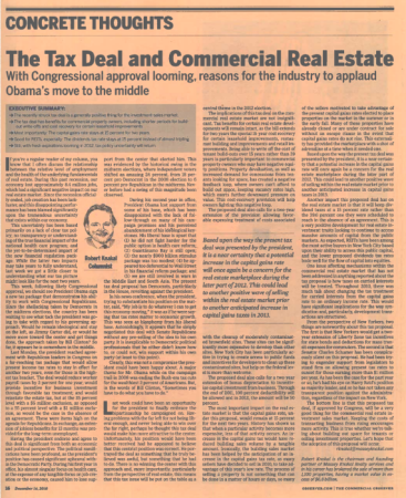 the tax deal and commercial real estate