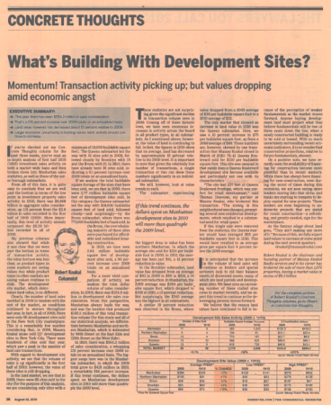 whats building with development sites